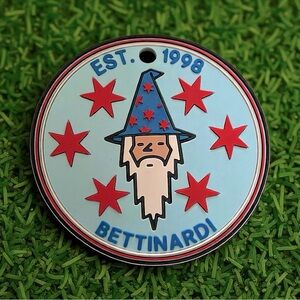 Bettinardi Limited Edition Blue & Red Wizard Bag Tag With 1998 & Bettinardi Text